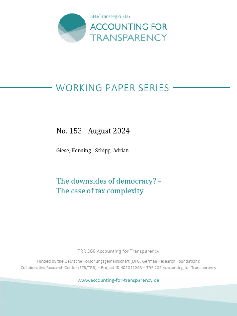 Working Paper Series: No. 153 August 2024 | PDF