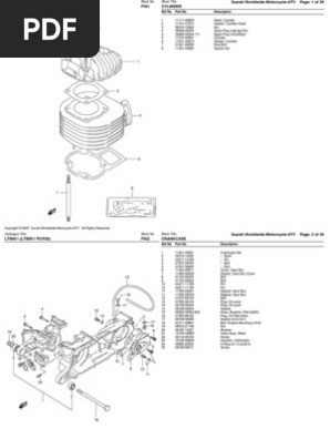 80cc Lt80 1996 2001 Suzuki Atv Parts List Clutch Screw