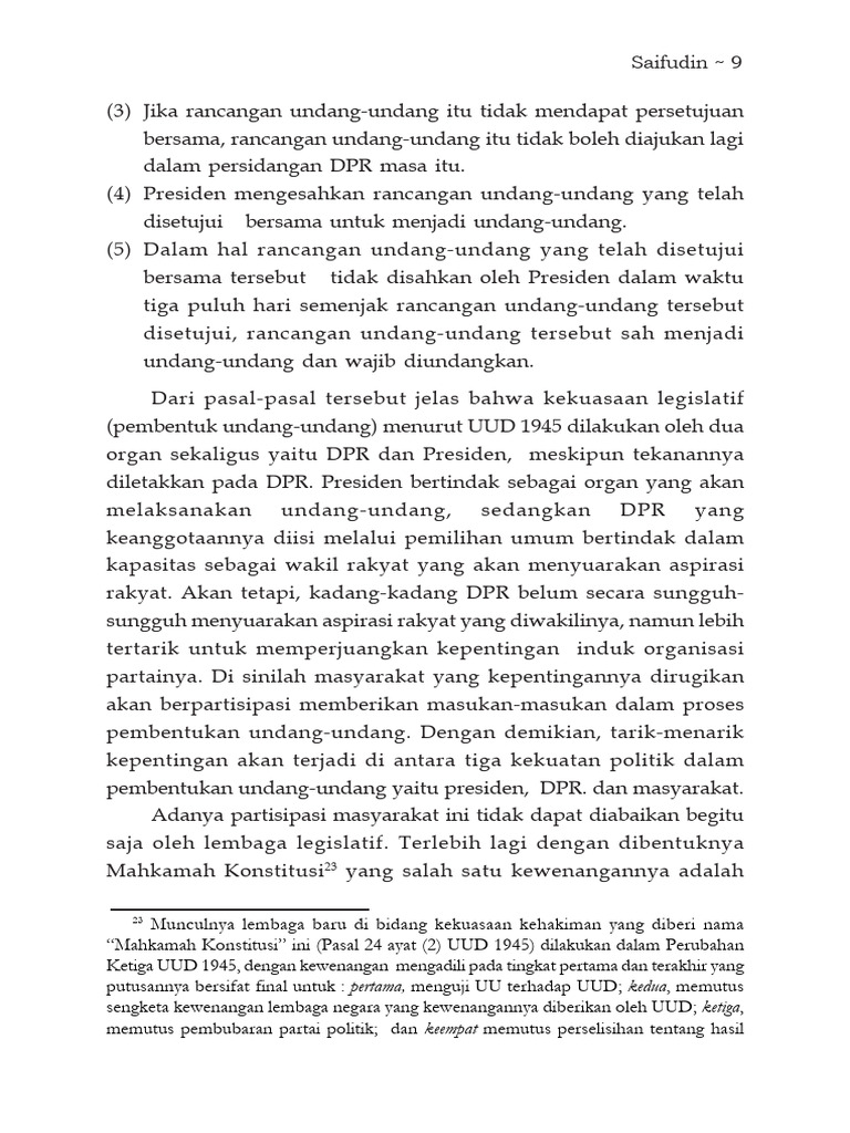 Partisipasi Publik Dalam Pembentukan PERPU 26 | PDF
