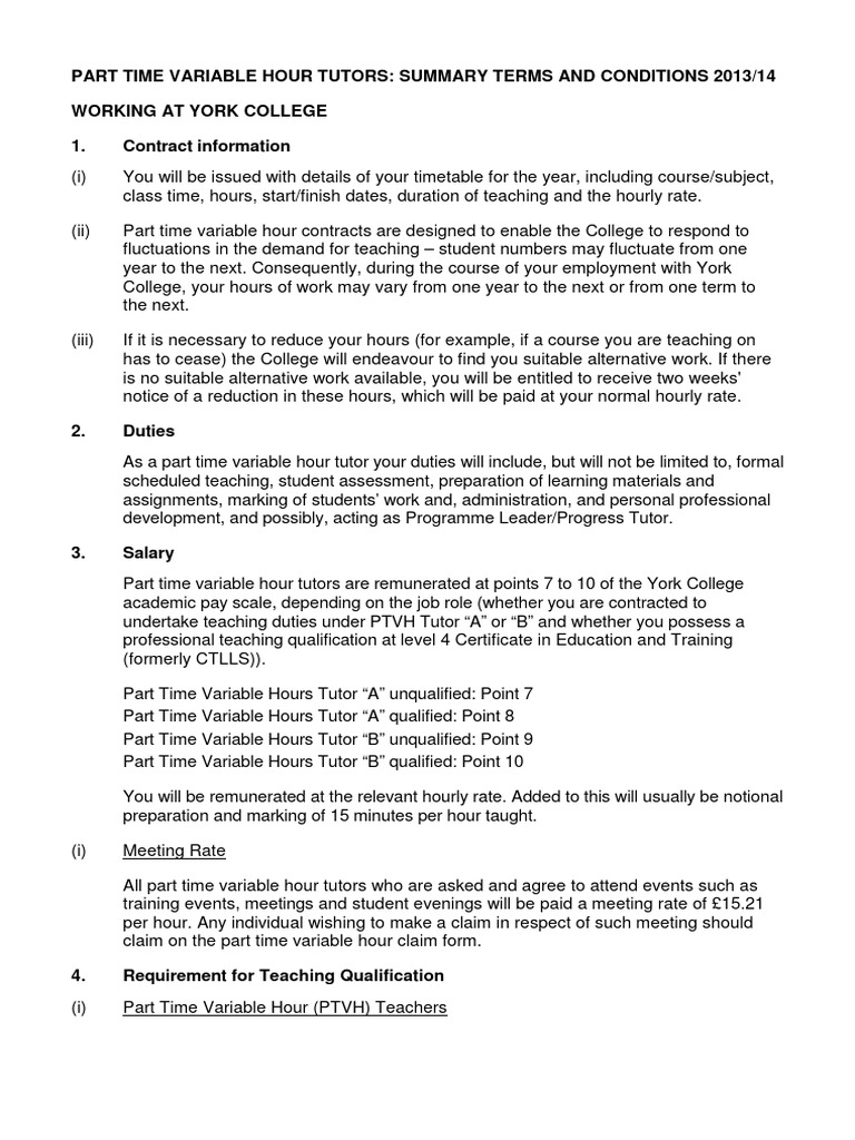 York College Tutor Guidelines | PDF | Teachers | English As A Second Or ...