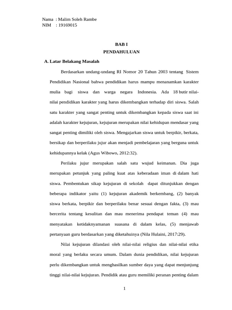 Proposal Malim Soleh Rambe | PDF