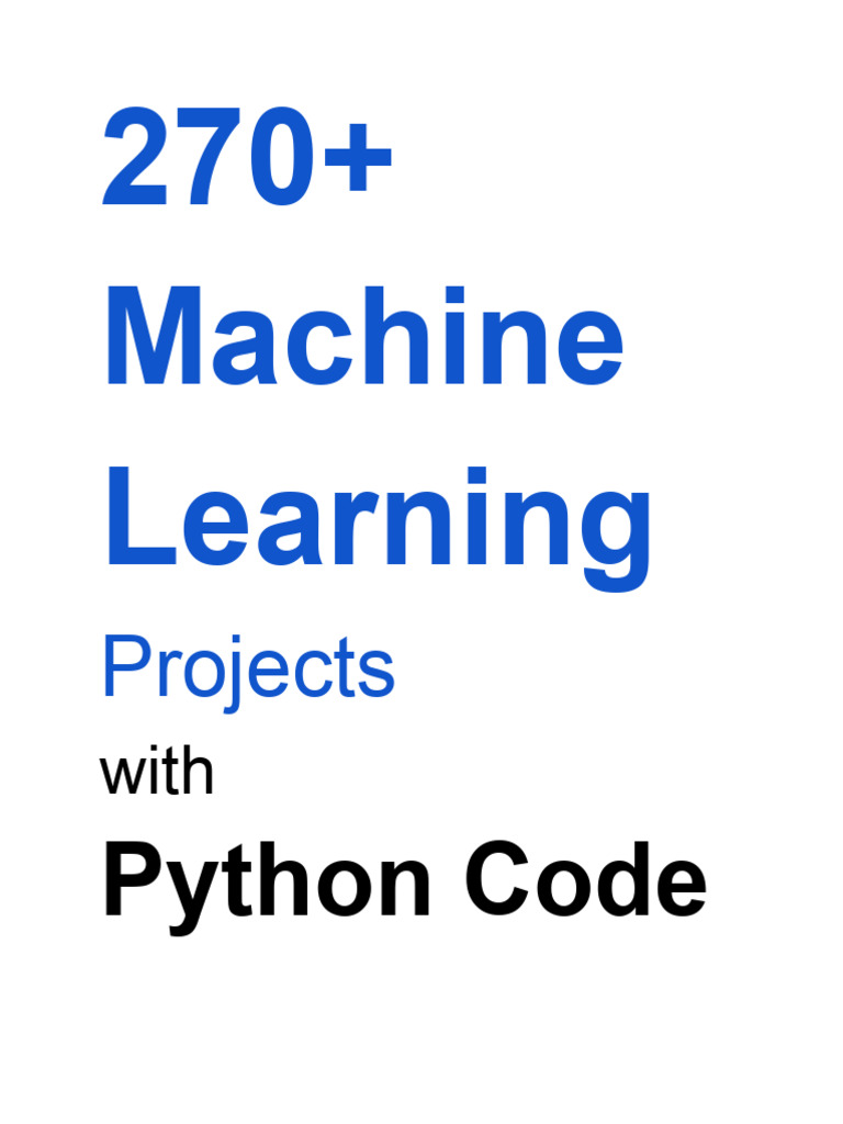 270 ML Projects With Python | PDF
