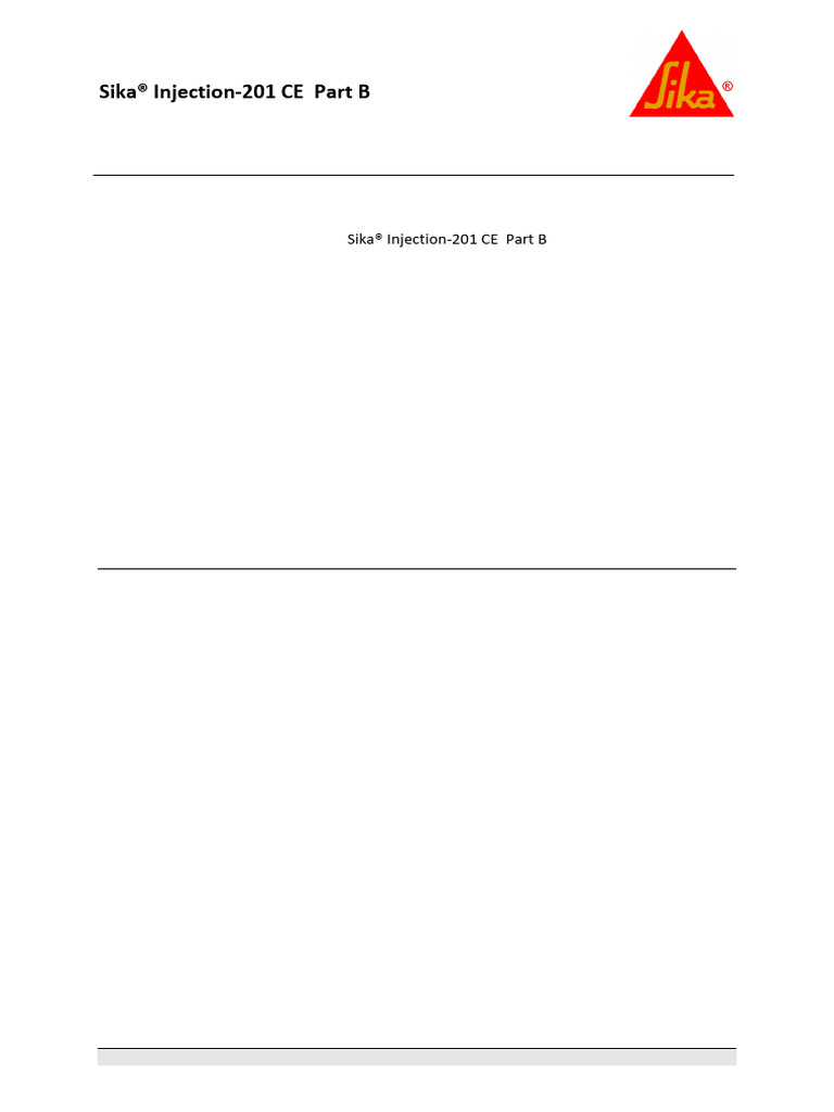 Sika Injection 201 Parte B | PDF