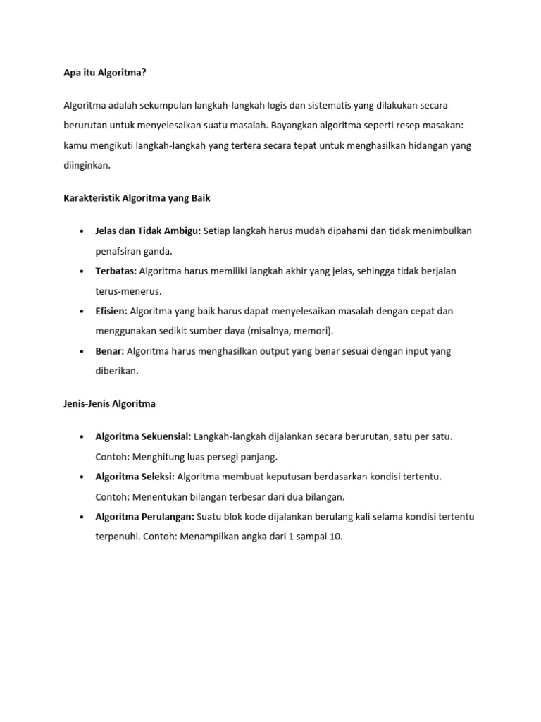 Apa Itu Algoritma | PDF