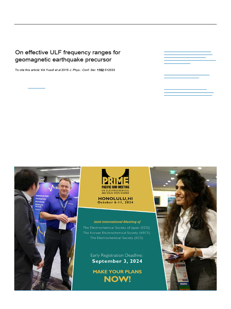 On Effective ULF Frequency Ranges For Geomagnetic | PDF