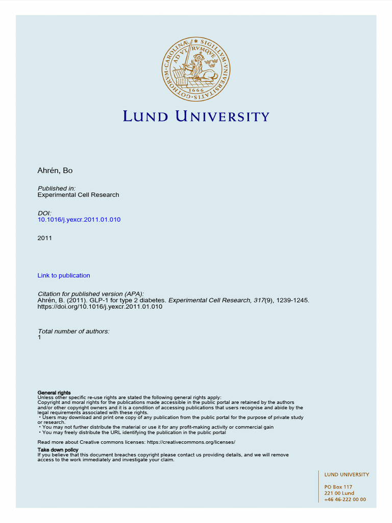 Glp 1 For Type 2 Diabetes Pdf