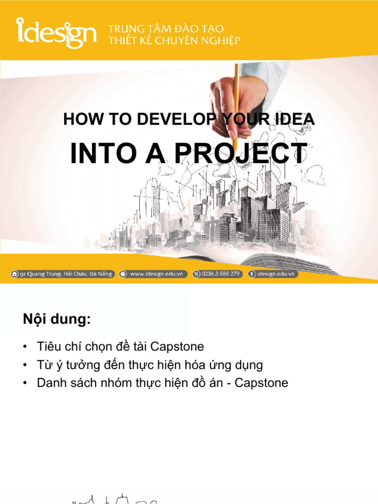 P01 - How To Develop Your Idea Into A Project | PDF