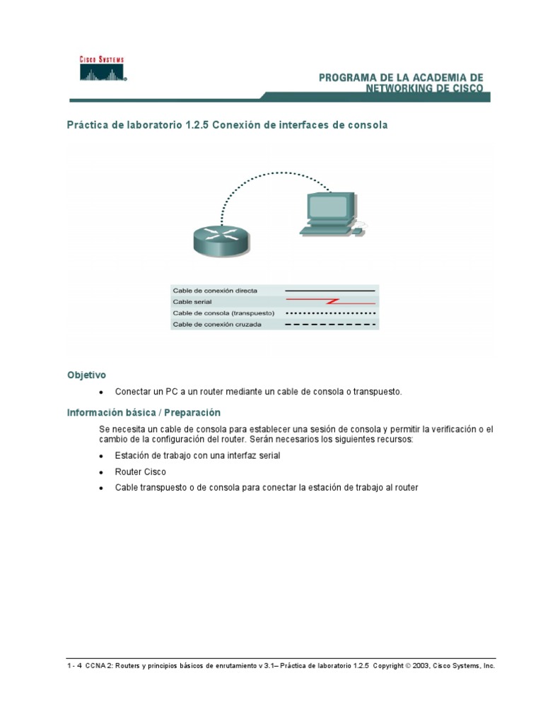 CCNA2 Lab 1 2 5 Es | PDF | Enrutador (Computación) | Tecnología de ...