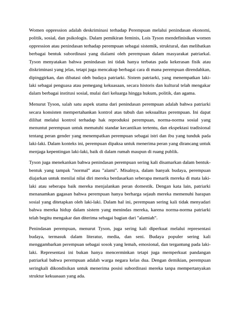 Women Oppression | PDF