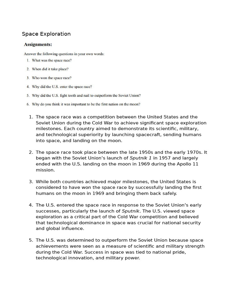 Space Exploration Pdf