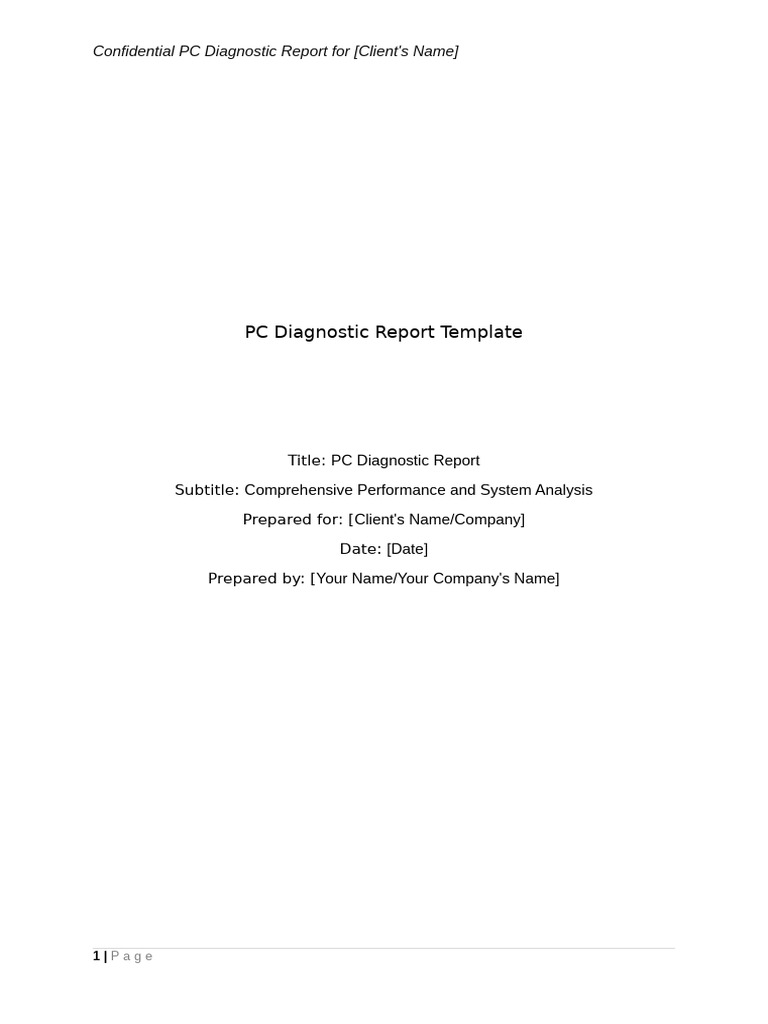 PC Dignostic Report Template | PDF