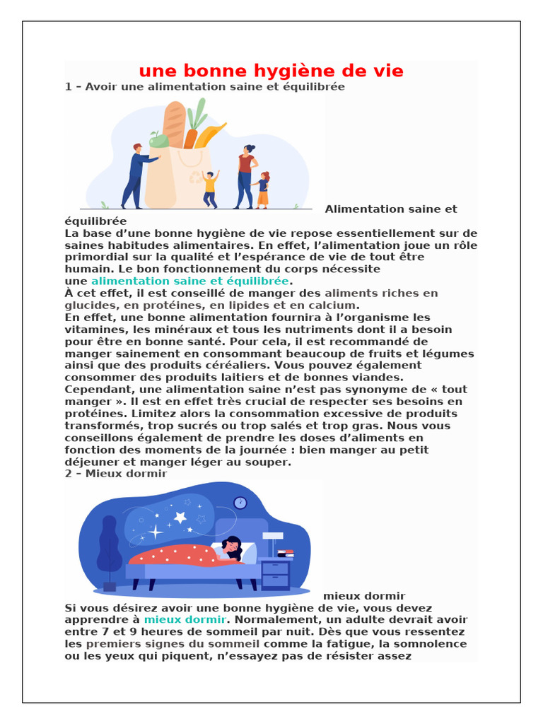 Une Bonne Hygiène de Vie PDF — free download
