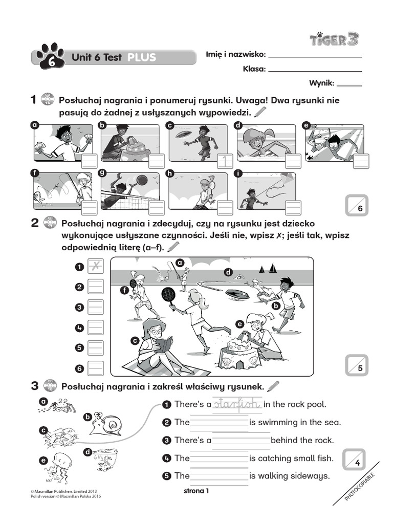 Tiger 3 Unit 6 Test Plus Pdf