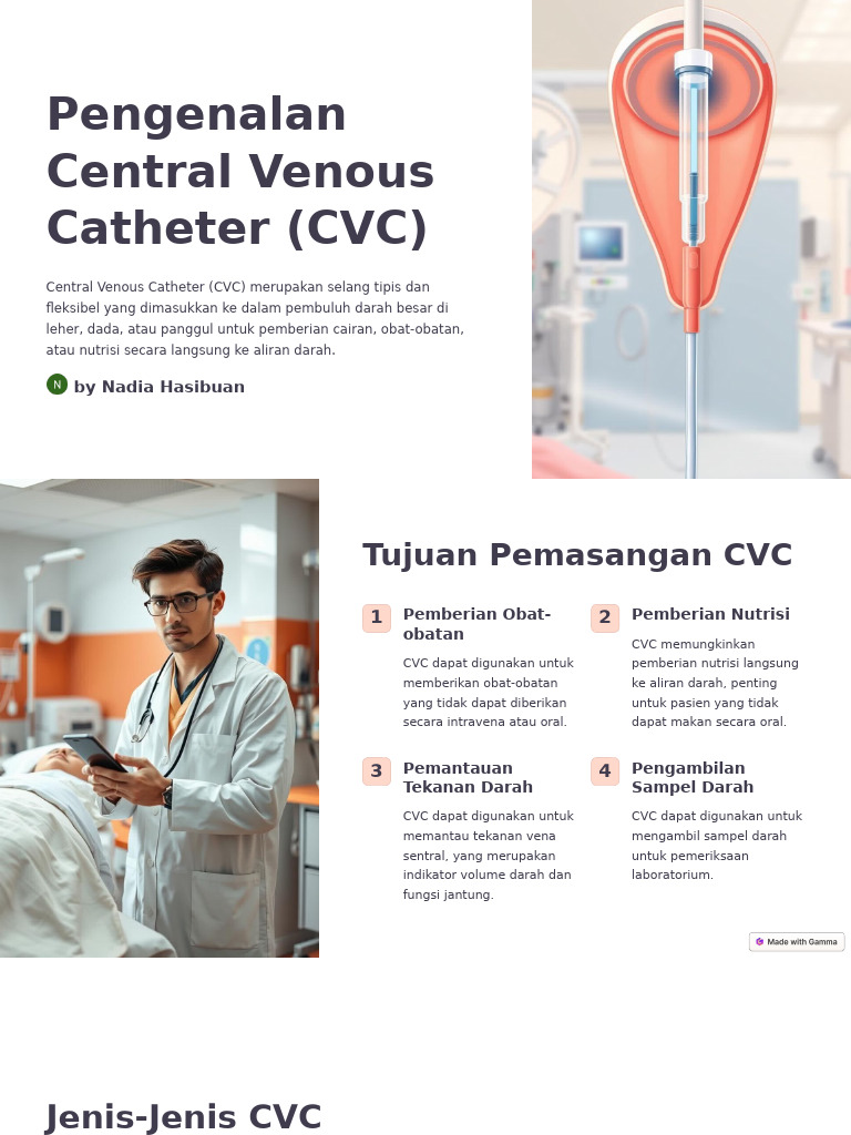 Pengenalan Central Venous Catheter CVC | PDF
