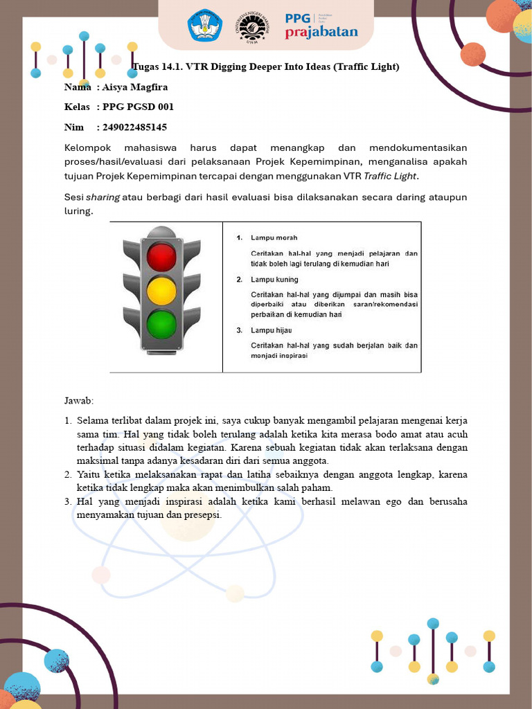 BAB IV - Tugas 14.1. VTR Digging Deeper Into Ideas (Traffic Light ...