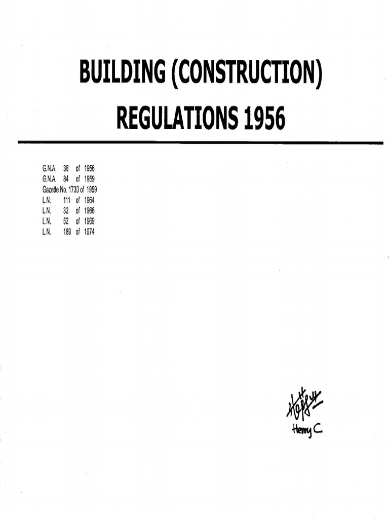 Building Regulation 1956 | PDF
