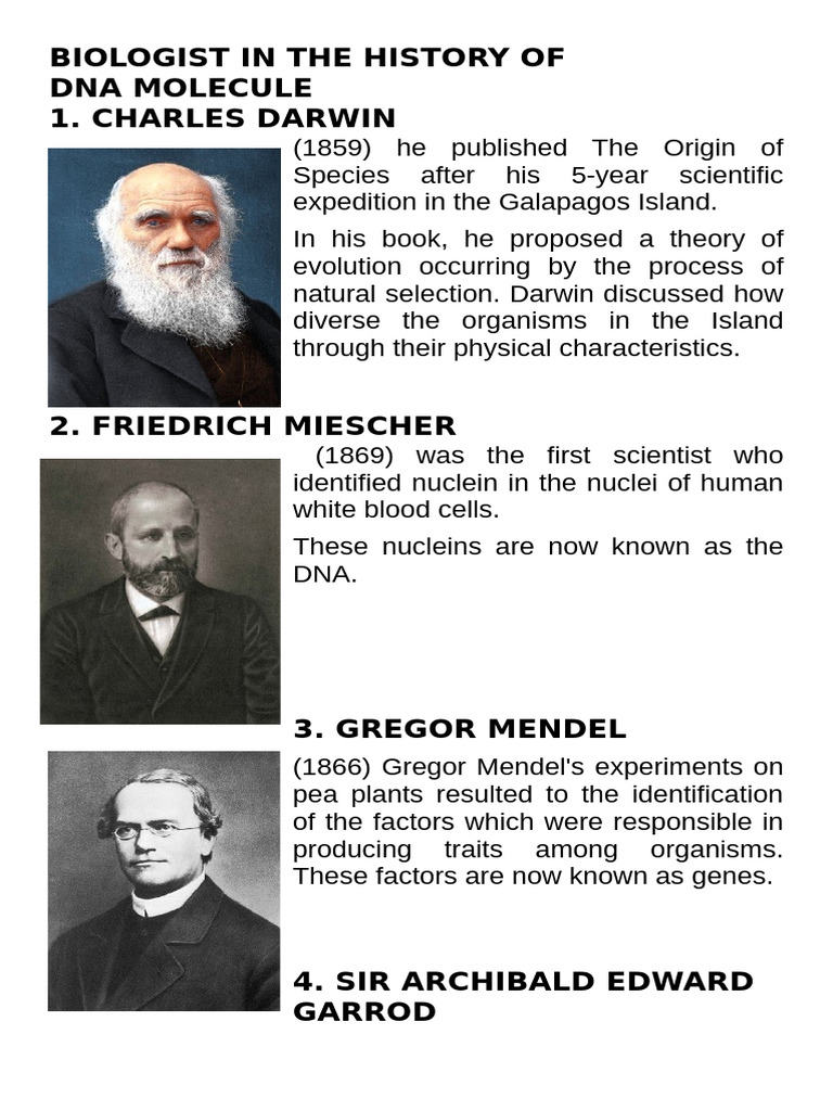 Biologist in The History of Dna Molecule | PDF