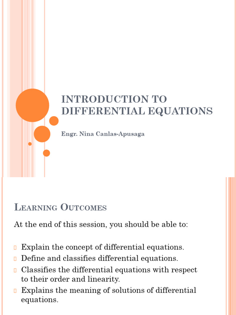Introduction To Differential Equations Pdf