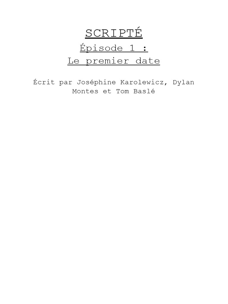 SCRIPTÉ - Test Rôle Lily | PDF