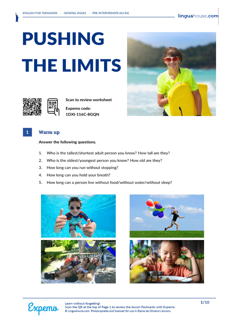 Class 4 Pushing The Limits TEENS | PDF