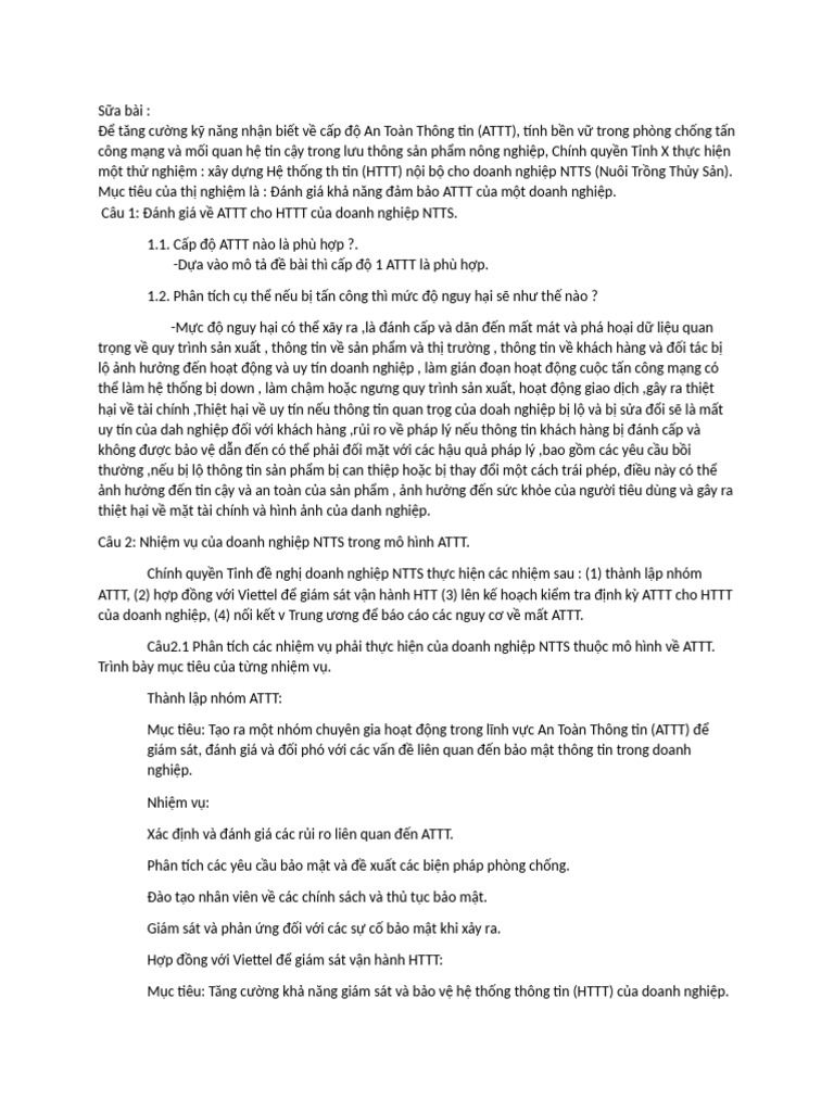 S A Bài - ATTT | PDF