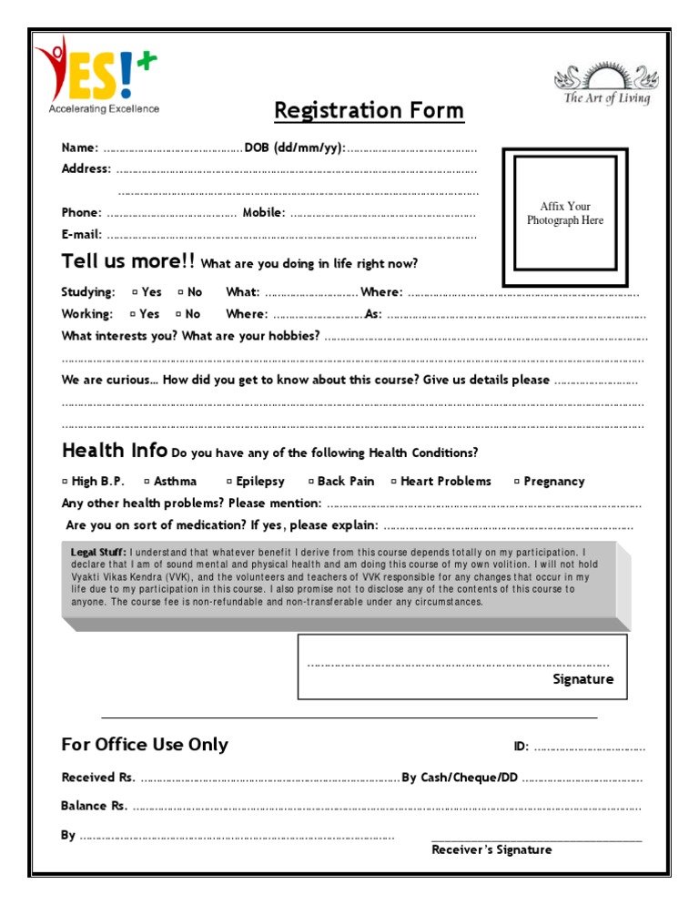 YES RegistrationForm | PDF