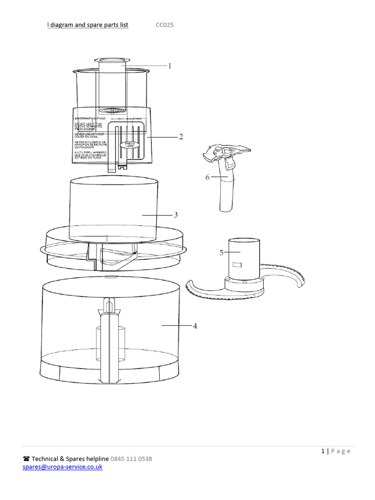 exploded diagram cc025 | PDF