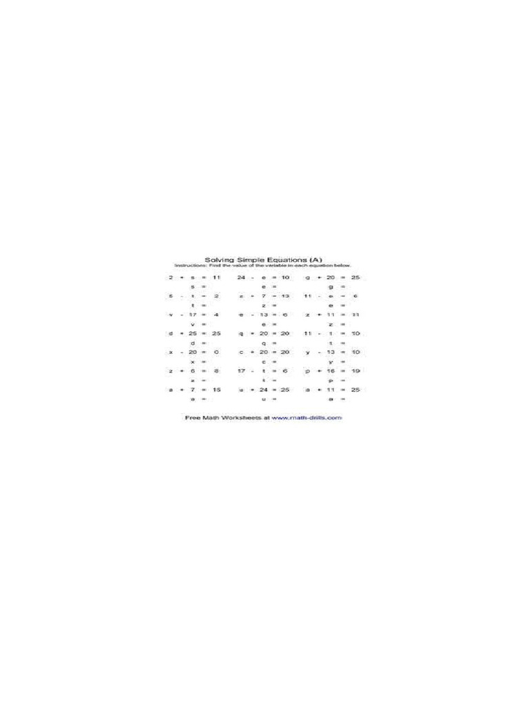 Algebraic Worksheet | PDF