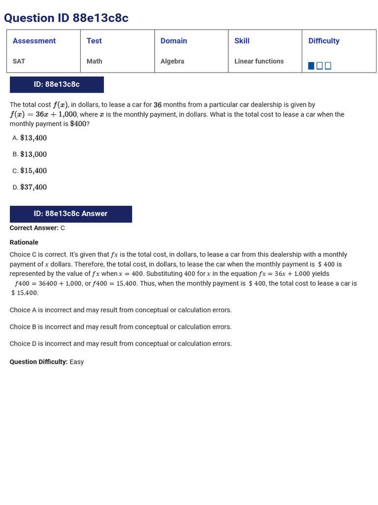 Linear Function-Ans | PDF