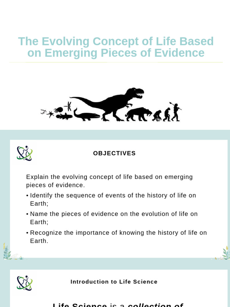 Lesson1 Evolving Concept of Life | PDF