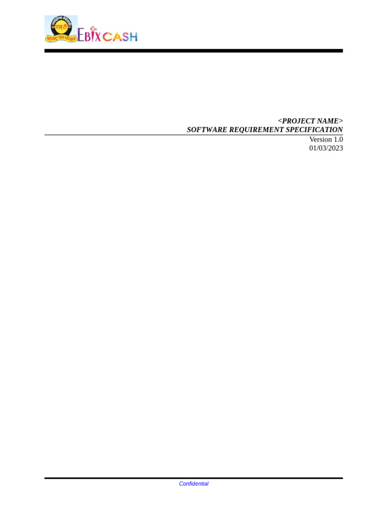 System Requirement Specification - Ver 0 - F | PDF