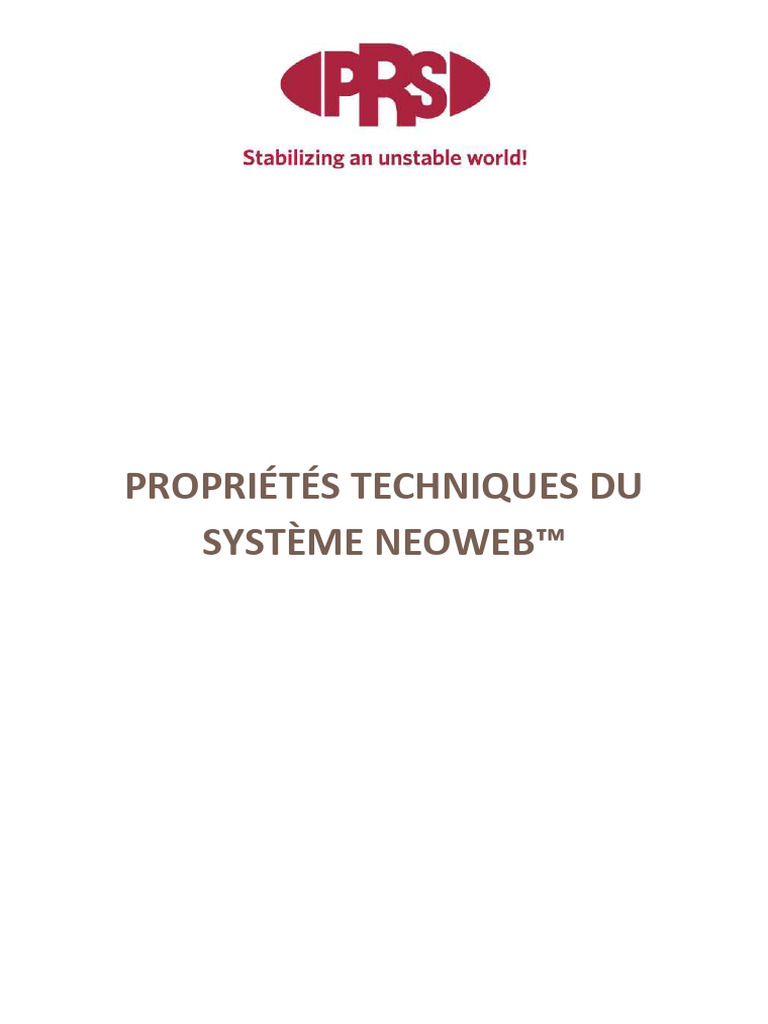 Propriétés Techniques Du Système Neoweb | PDF