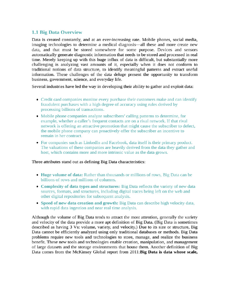 BDA Lecture Notes Updated Unit 1 | PDF