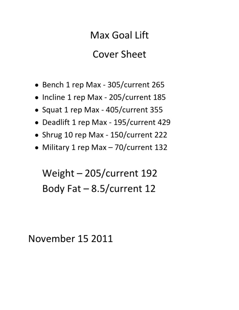 Max Goal Lift | PDF | Cooking, Food & Wine