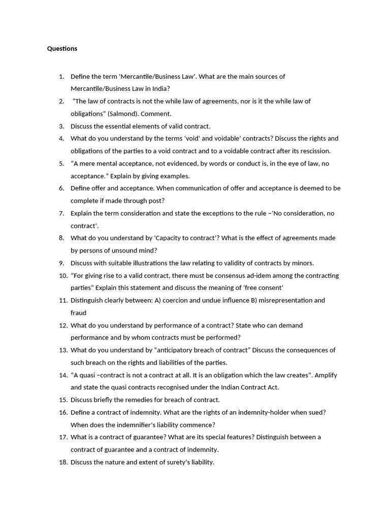 Questions Mid Sem Pdf