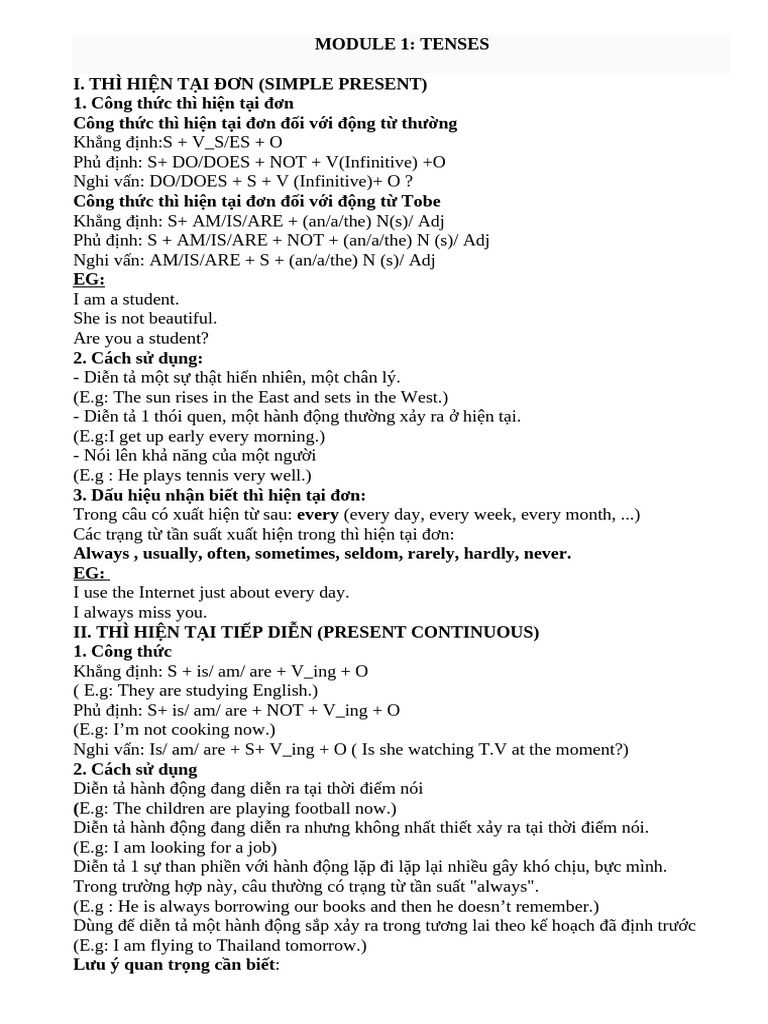 Tenses | PDF