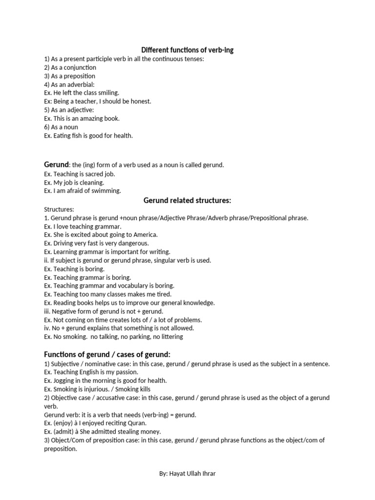 Gerund | PDF