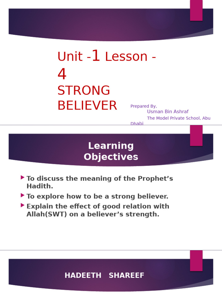 Strong Believer Usm | PDF