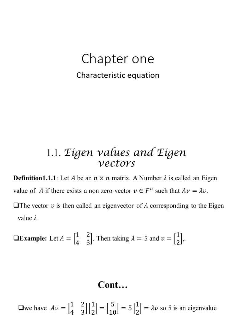 Chapter One Linear | PDF