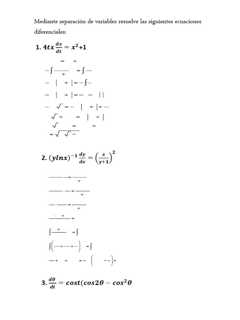 Variables Separables | PDF