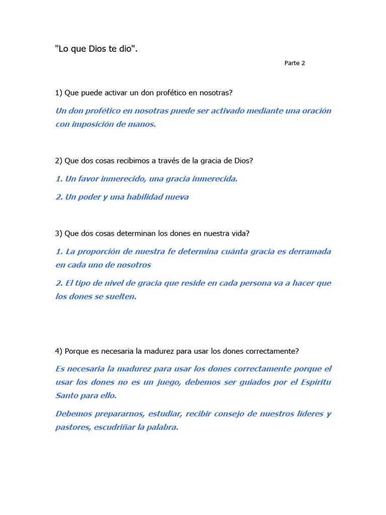 Lo Que Dios Te Dio - 2 | PDF