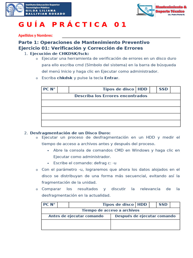 Guia de Practica Clase 01 | PDF