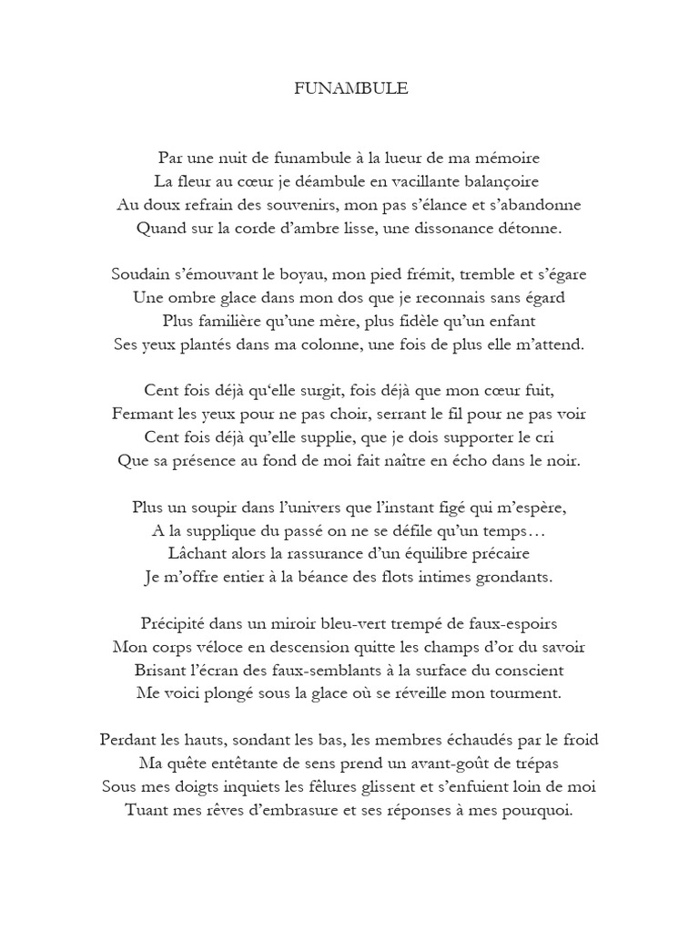 Funambule | PDF