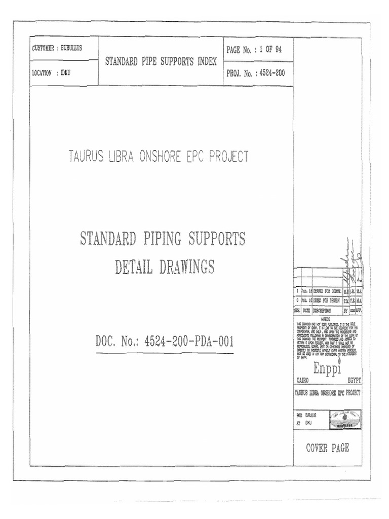4524 200 pda 001 rev 1 standard piping supports detail drawings pdf