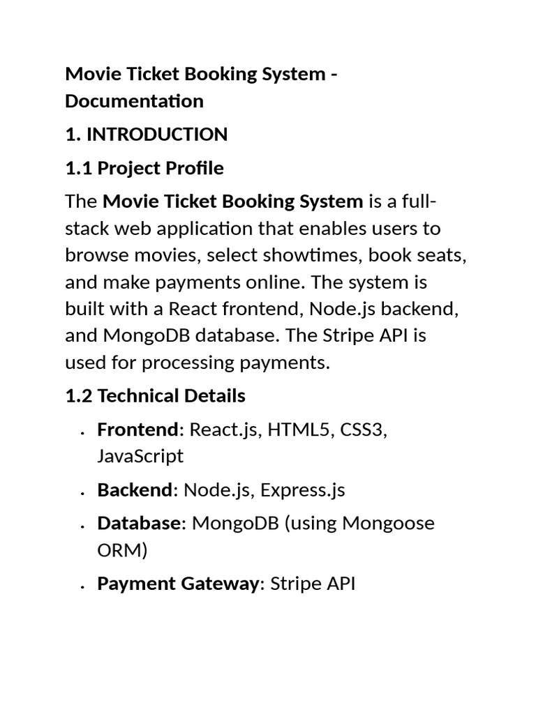 Movie Ticket Booking System | PDF