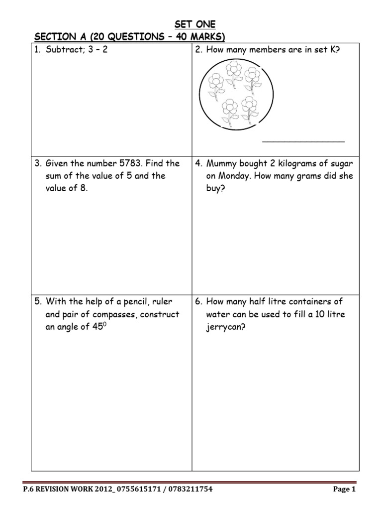 p.6 Revision Workbook | PDF