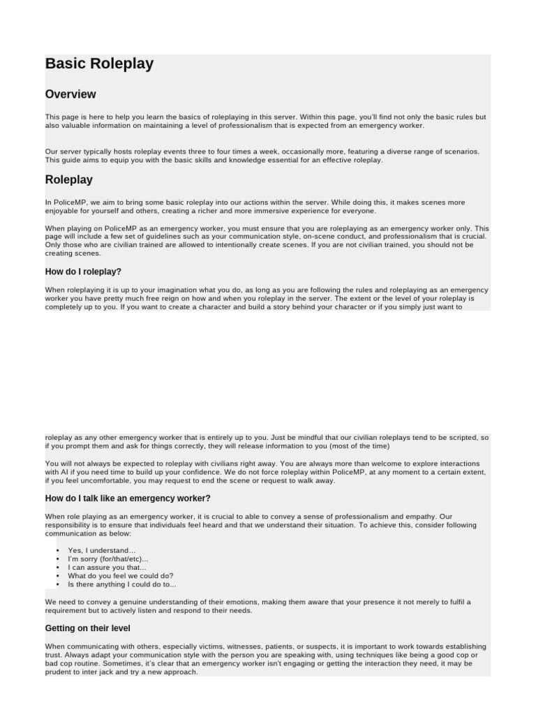 Roleplaying | PDF