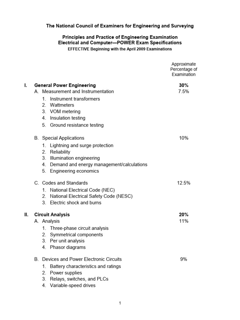 Electrical - Power Specifications | PDF