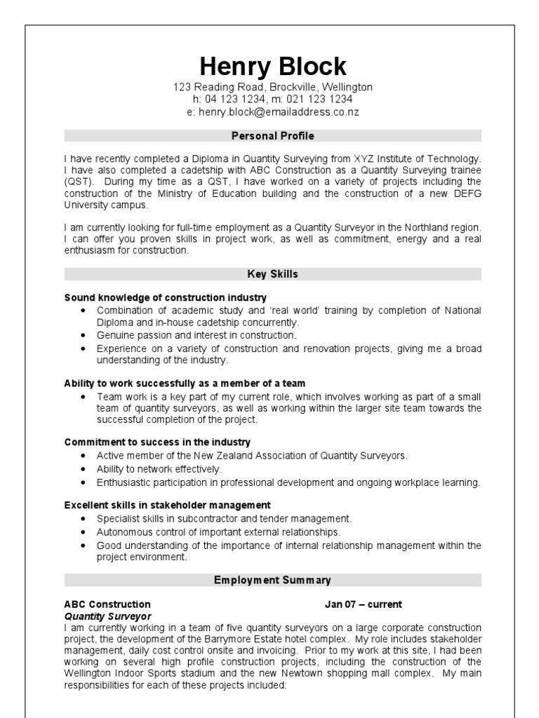 CV Simple Example | PDF | Behavior Modification | Cognition