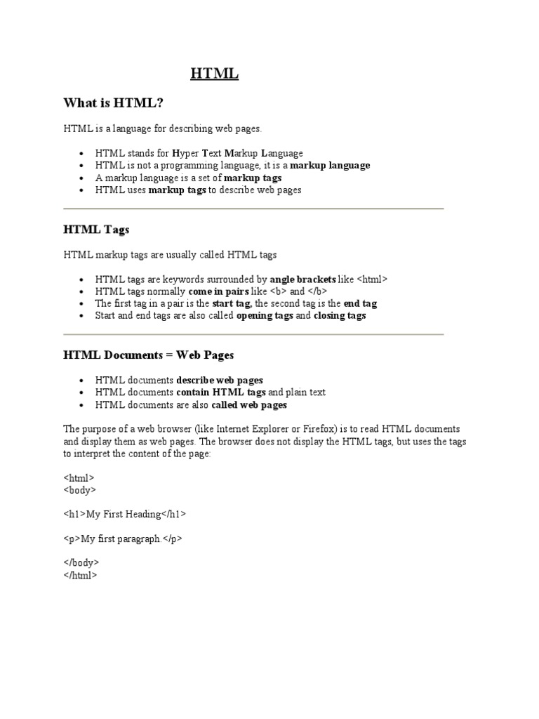 HTML Doc | Html Element | Html